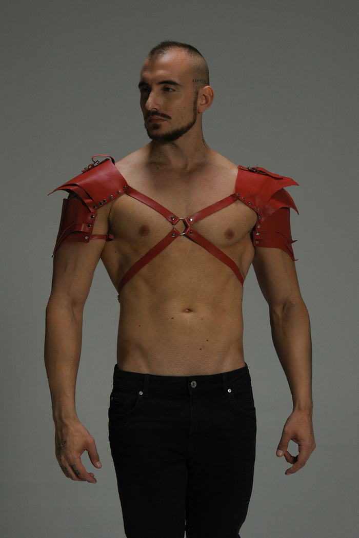 Leather Shoulder Harness – Handmade Luxury Shoulder Wing Bondage Harness – Matte Collection (view 1)